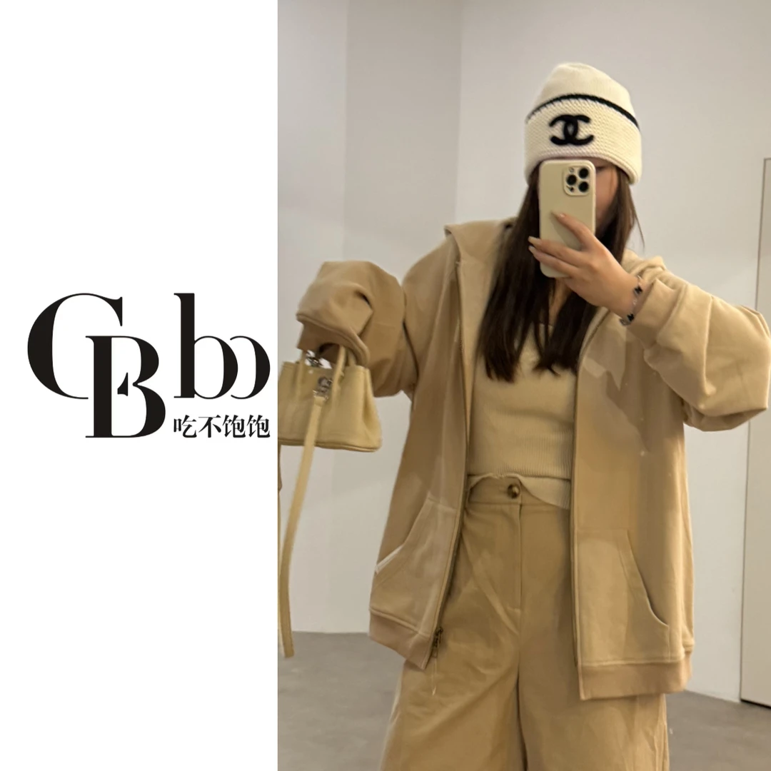 【吃不饱饱】大码 温柔日落 宽松连帽卫衣外套百搭休闲慵懒1929