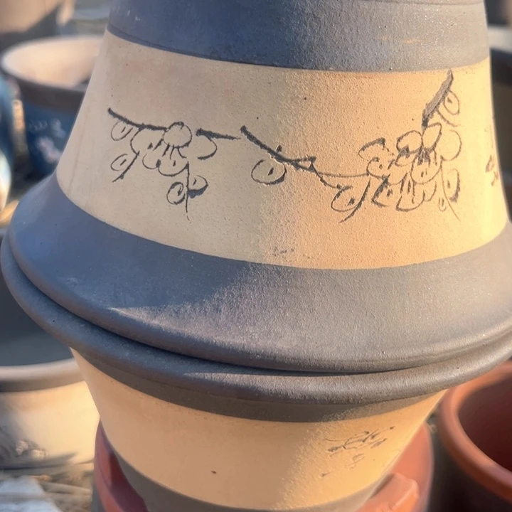 红陶紫砂碗盆口20