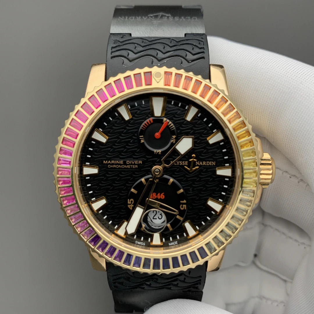 99新 Ulysse Nardin/雅典 42.7表径｜后改彩虹圈｜参考工价56万多