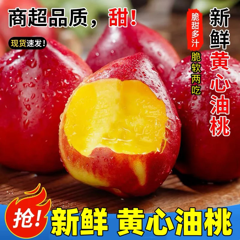 山东黄心油桃产地直发新鲜采摘整箱邮寄