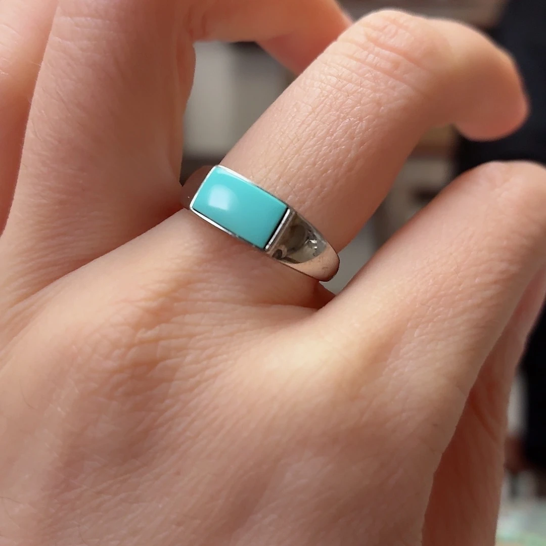 银S925镶嵌绿松石珠宝奇石