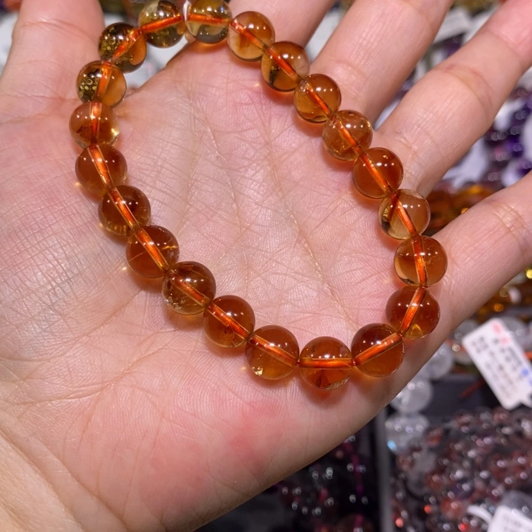 水晶手链未镶嵌牧*高品黄塔晶9