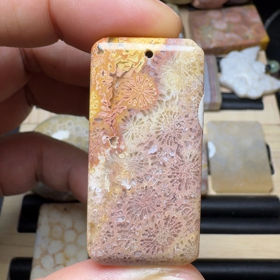 未镶嵌纯天然色有机玉石保真色硅化玉