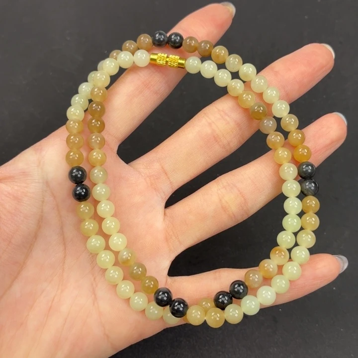 未镶嵌手镯和田玉卡6楼兰三色锁骨链