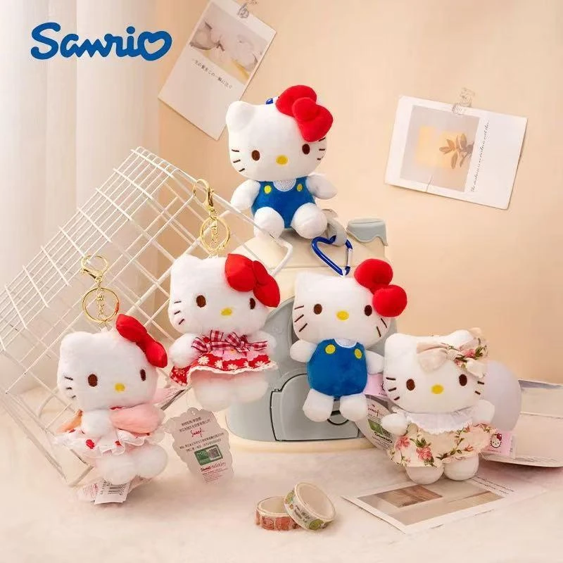 正版Hellokitty挂件合集包包挂件可爱毛绒公仔玩偶挂饰