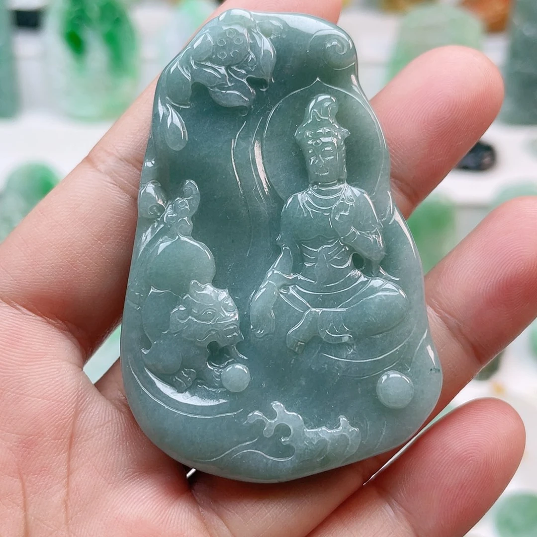 翡翠颈饰未镶嵌文殊