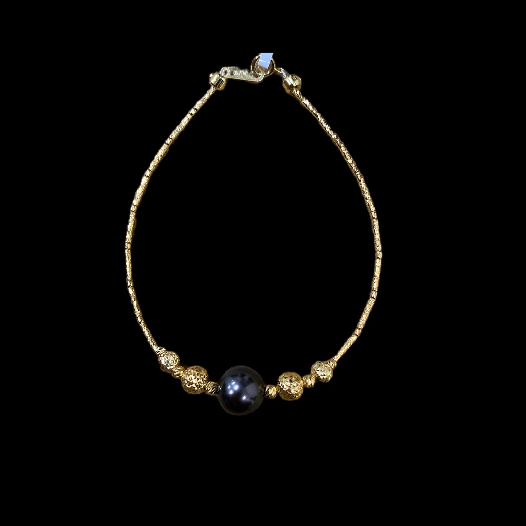 V6318海水珍珠手链18K孤品、