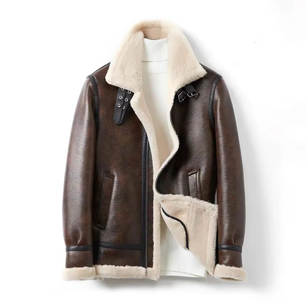 加绒两面穿夹克翻领外套冬季加绒男装保暖秋季138外套