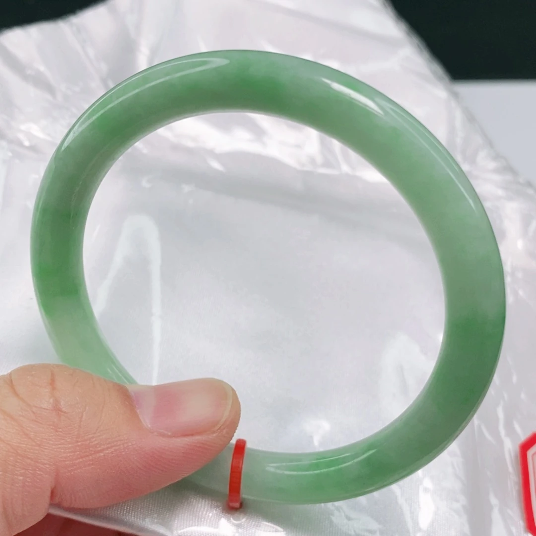 未镶嵌手镯翡翠55圈口圆条