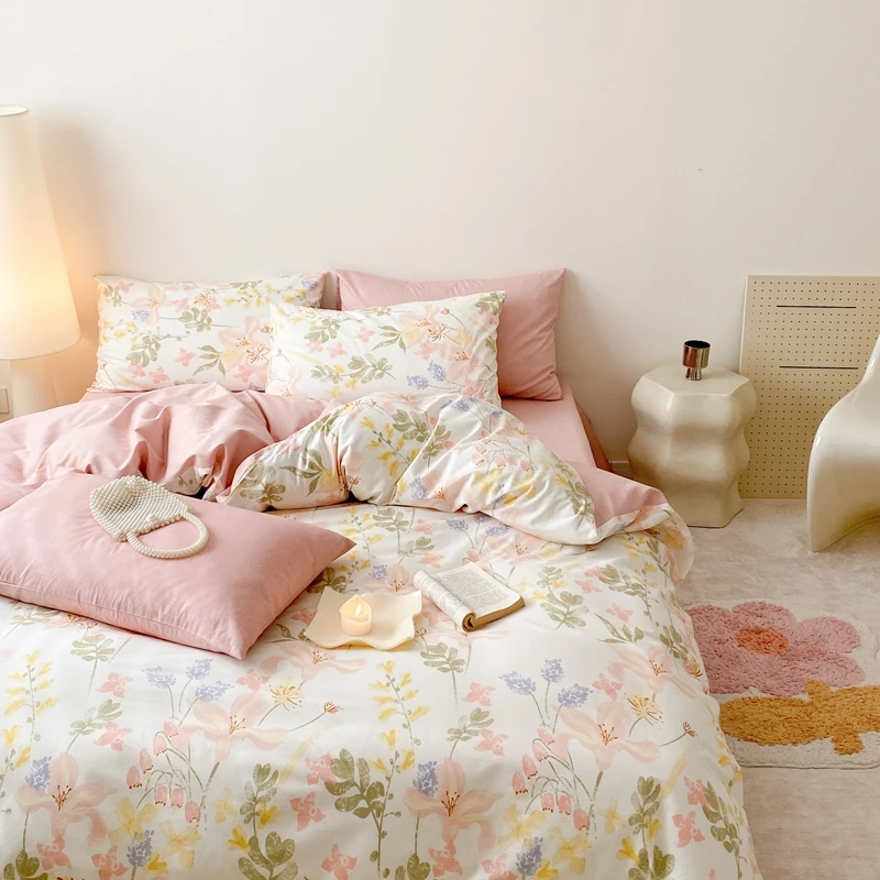 100%全棉四件套 新疆长绒棉纯棉印花套件床上用品