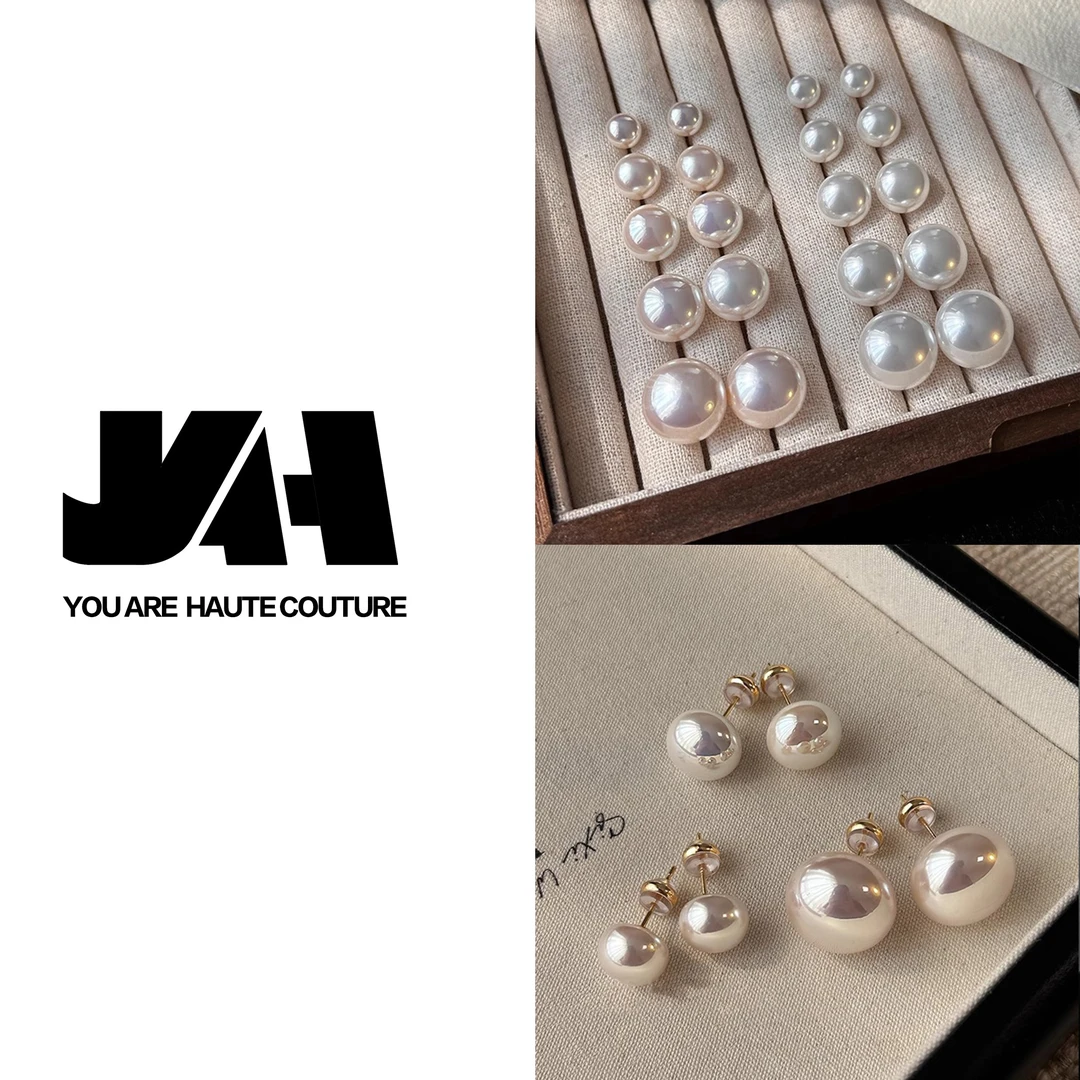 925银仿珍珠耳饰 925银仿珍珠耳饰施家樱花粉馒头耳钉925针女耳饰