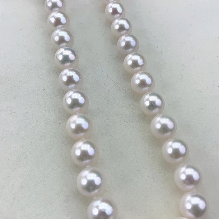 淡水珍珠颈饰银S925镶嵌卡10.11极光炫彩高品