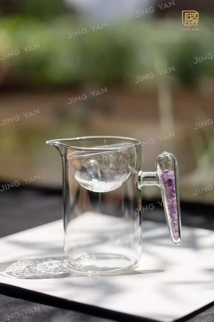 JYBL0099 晶焱-半月公杯-紫水晶玻璃公道