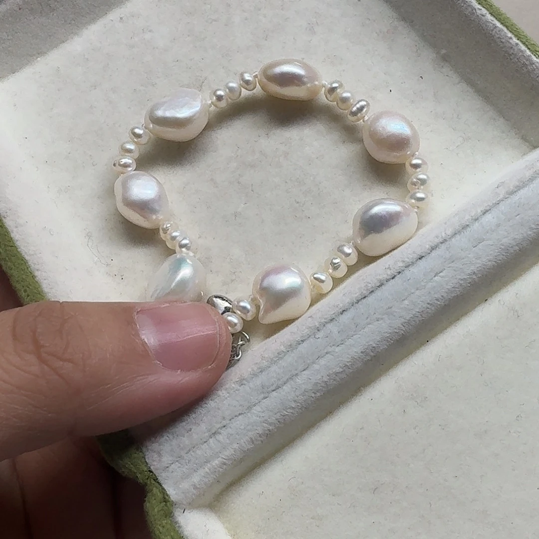 手绳合金淡水珍珠巴洛克设计款手链