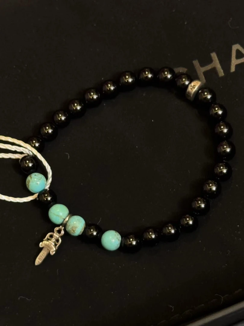 95新 Chrome Hearts/克罗心 黑曜石手串 13803200