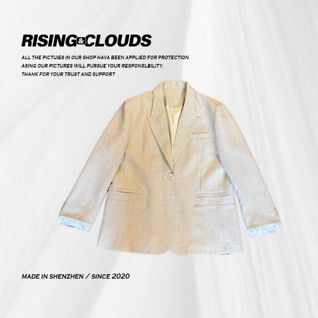 RISING&CLOUDS【莎莎】深圳南油时尚百搭早秋羊毛西服080799