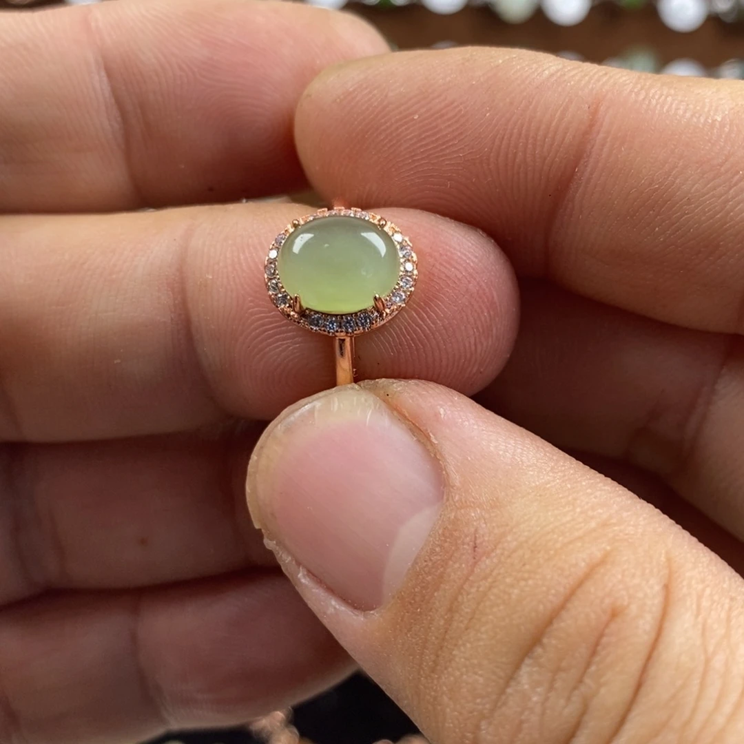 和田玉（碧玉）戒指合金