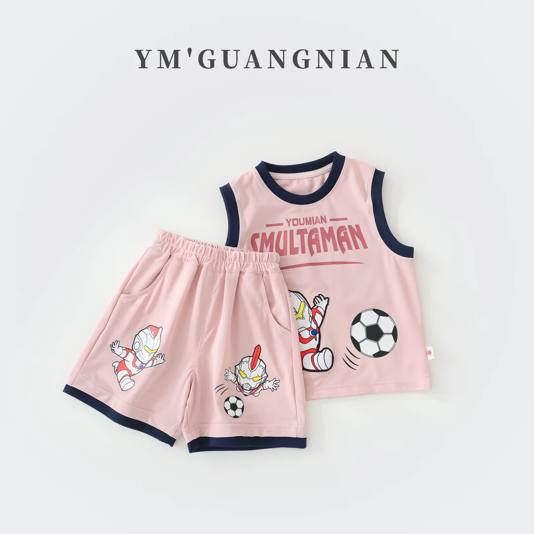 【幼棉光年】夏款短袖儿童质感韩版百搭舒适休闲衬衫套装1220339