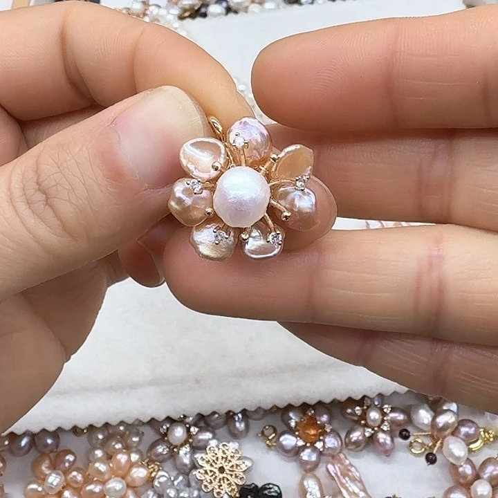 淡水珍珠颈饰银S925镶嵌