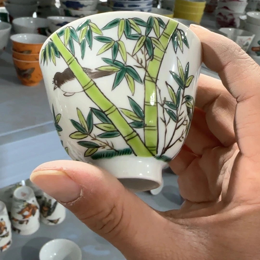 瓷片摆件手绘瓷器全部处理
