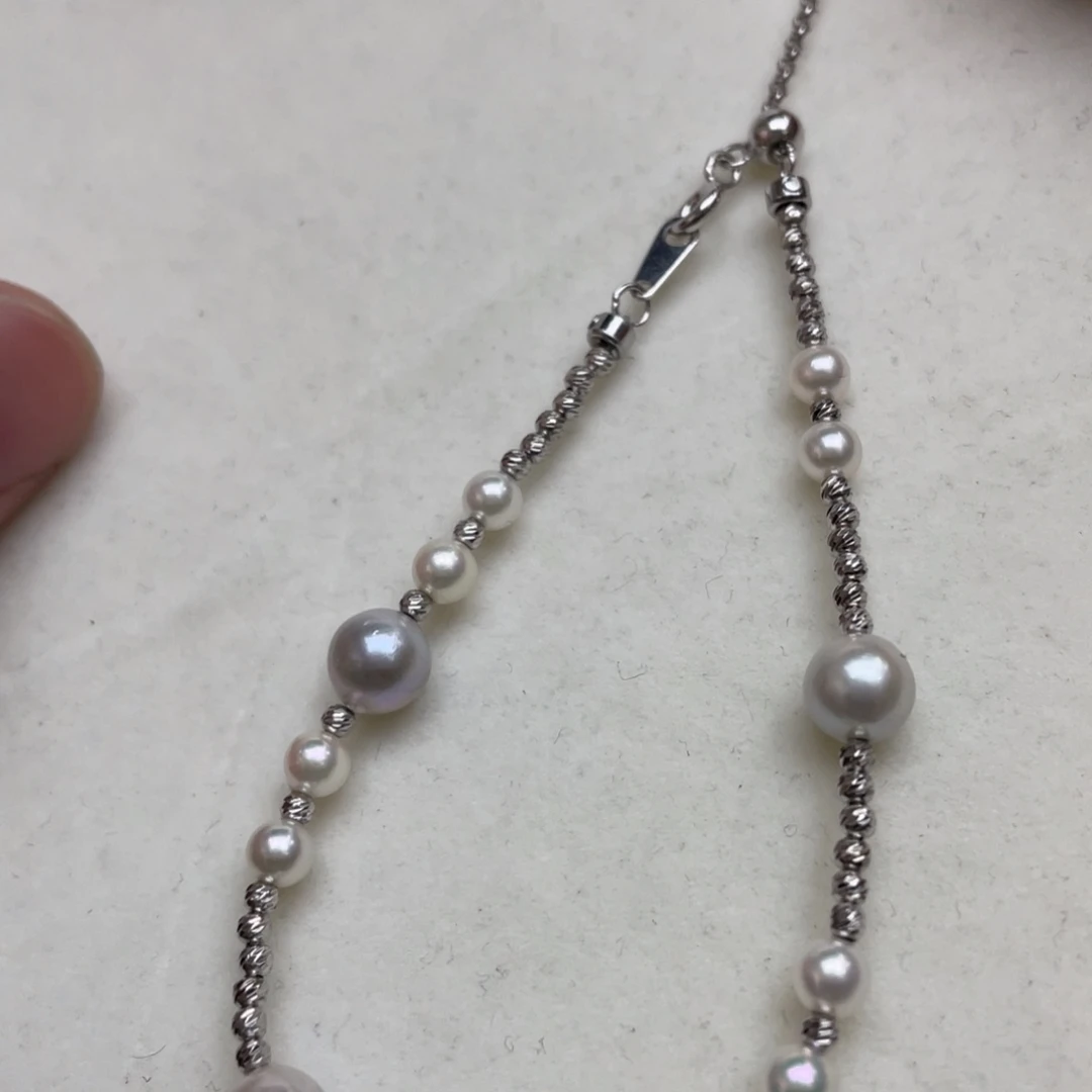 海水珍珠手绳银S925镶嵌