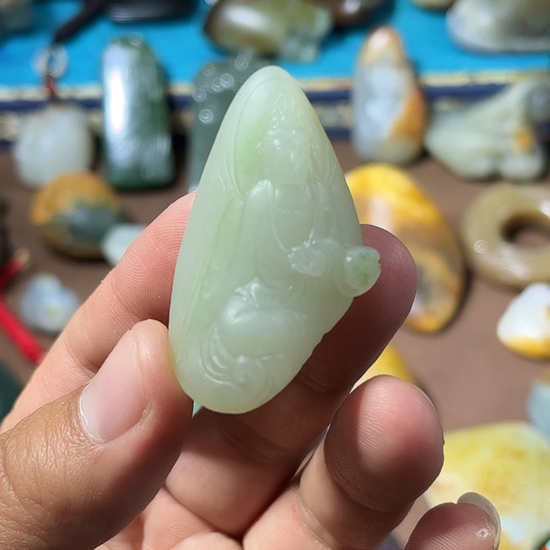 周***道和田玉未镶嵌挂件