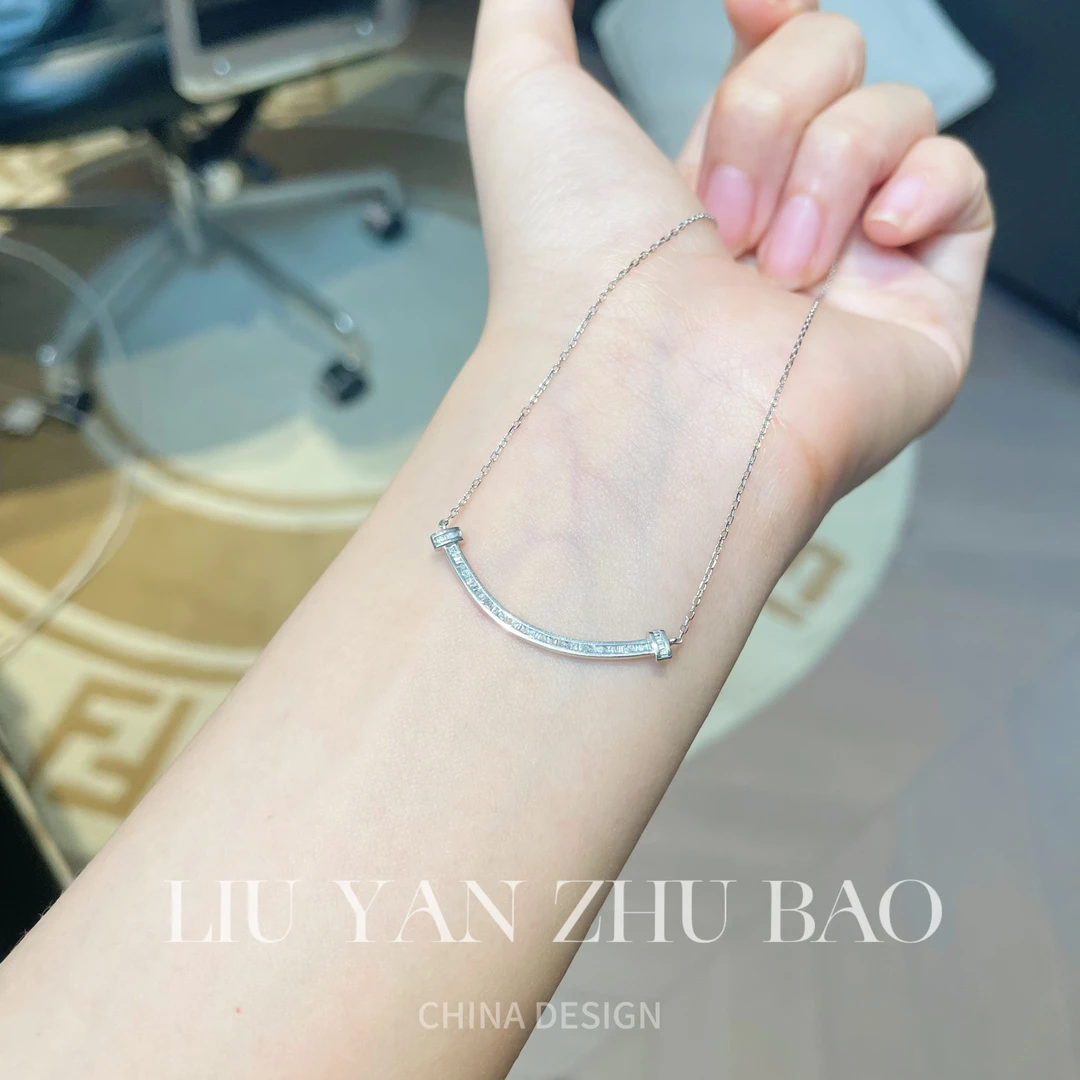【六言精选】0477 梯方中号微笑套链时尚轻奢ZSXL