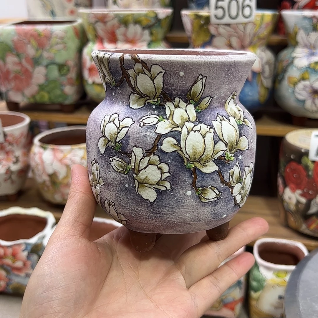 景德镇炫彩手绘口9高11.5