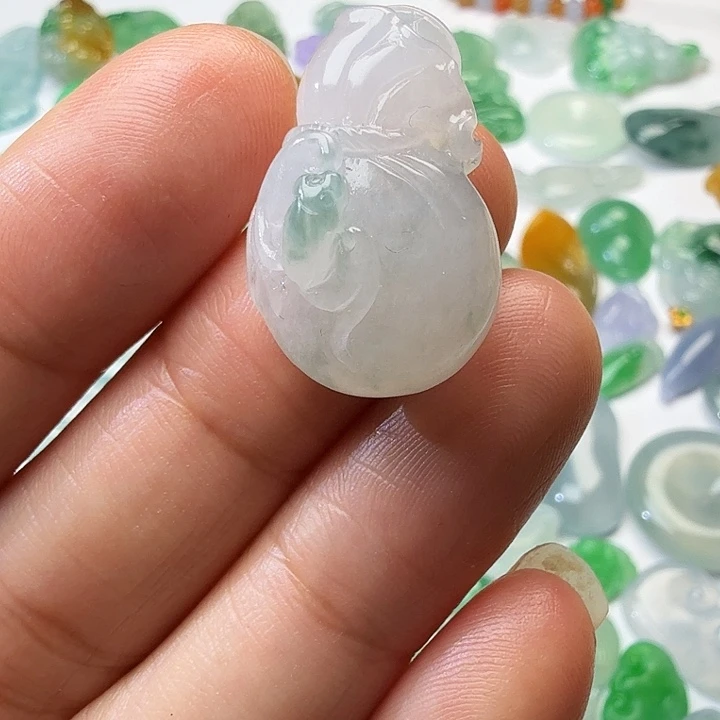 定制翡翠未镶嵌天然缅甸翡翠福袋