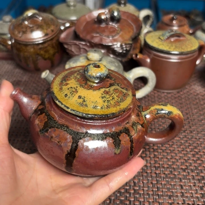 茶杯紫砂火红手持