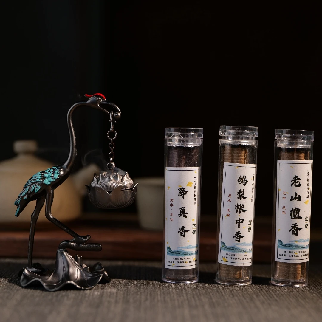 【仙鹤组合】线香 祥云老山檀  手工天然制作 文玩熏香香料室内持久