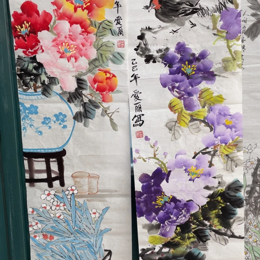 国画周爱丽老师绘画