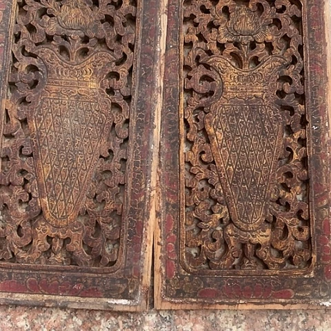 少***流香榧木木雕木头木头2片30