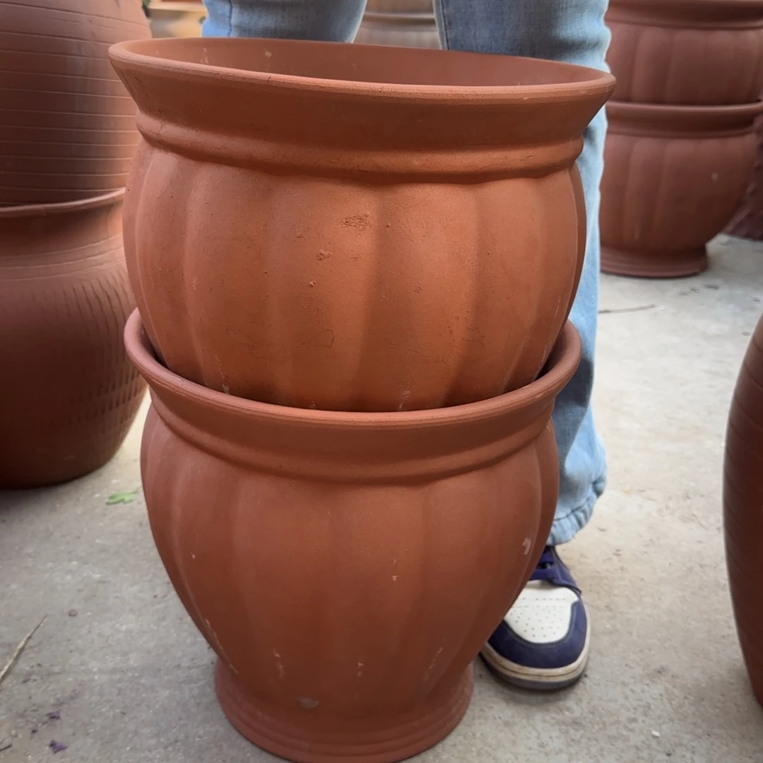 紫砂花盆口30高30宜兴紫砂