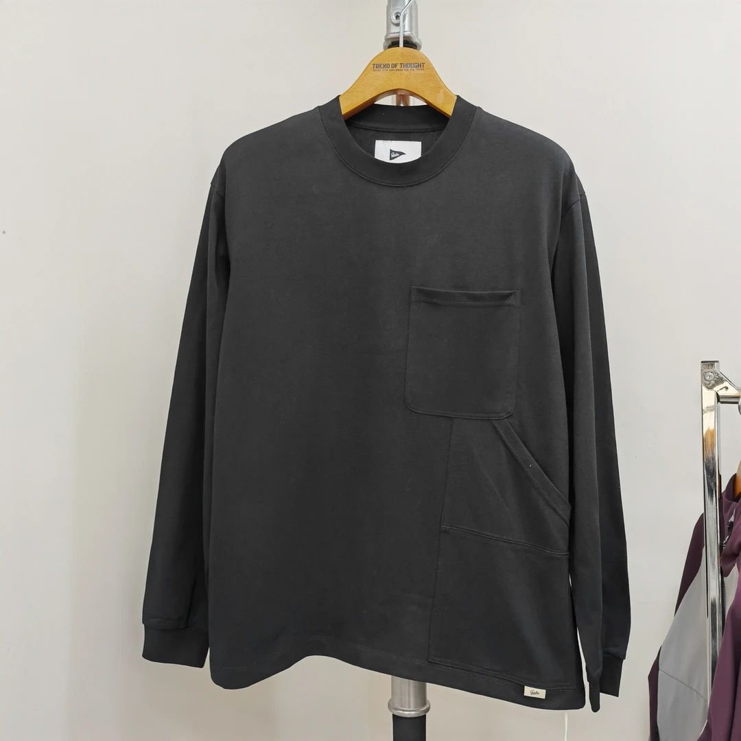 【好的服饰工作室】春季重磅长袖净版宽松卫t男休闲百搭T恤 86018