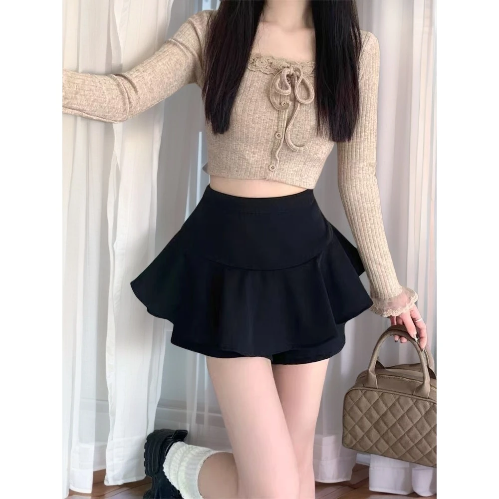 大宝家《暖冬物语》甜辣风百褶短裙秋冬（裙裤）花苞裙6893