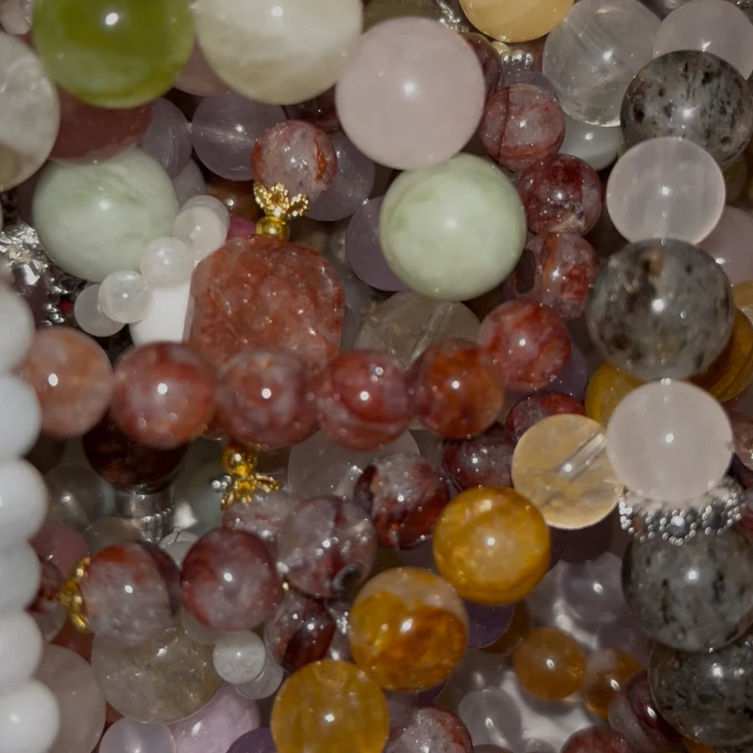 原创水晶DIY手串多种水晶搭配