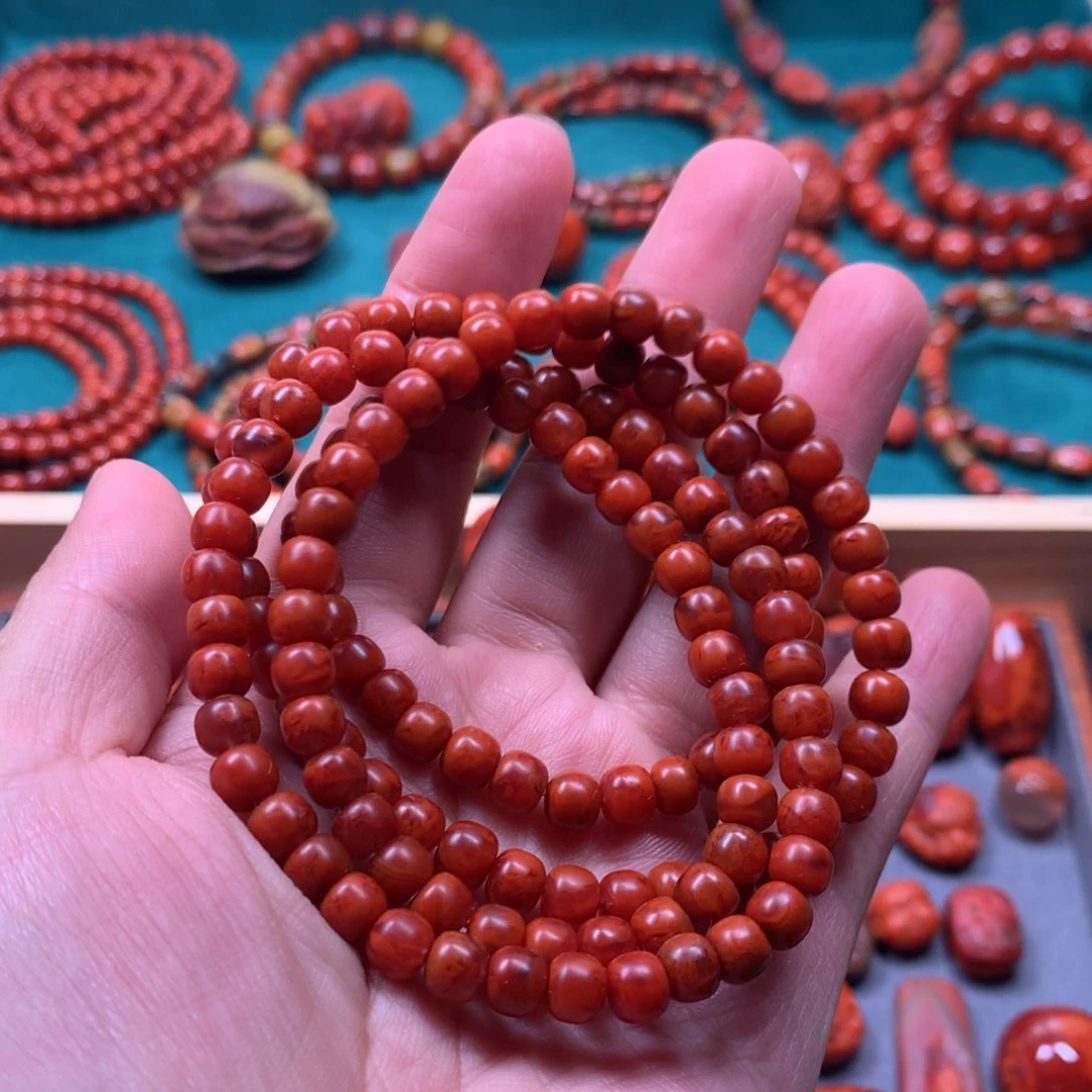 南红玛瑙多圈手链6mm未镶嵌