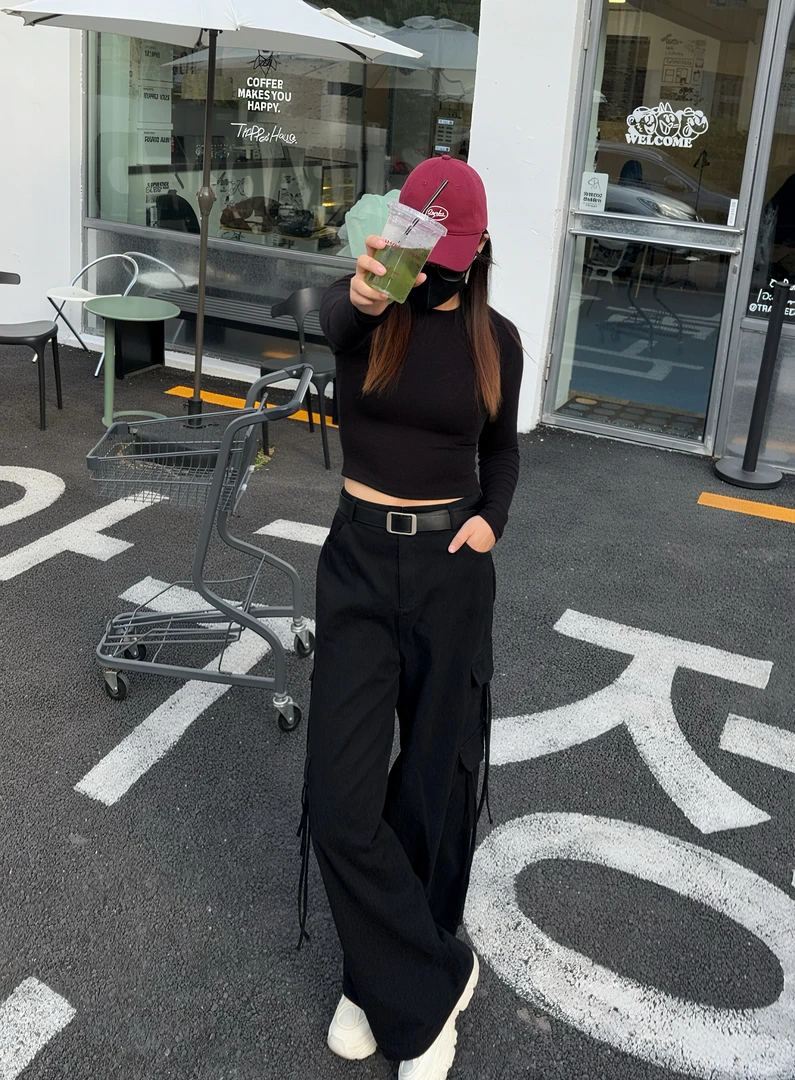 ONECO美式复古解构设计感弯刀工装裤2025秋季女款宽松休闲阔腿裤