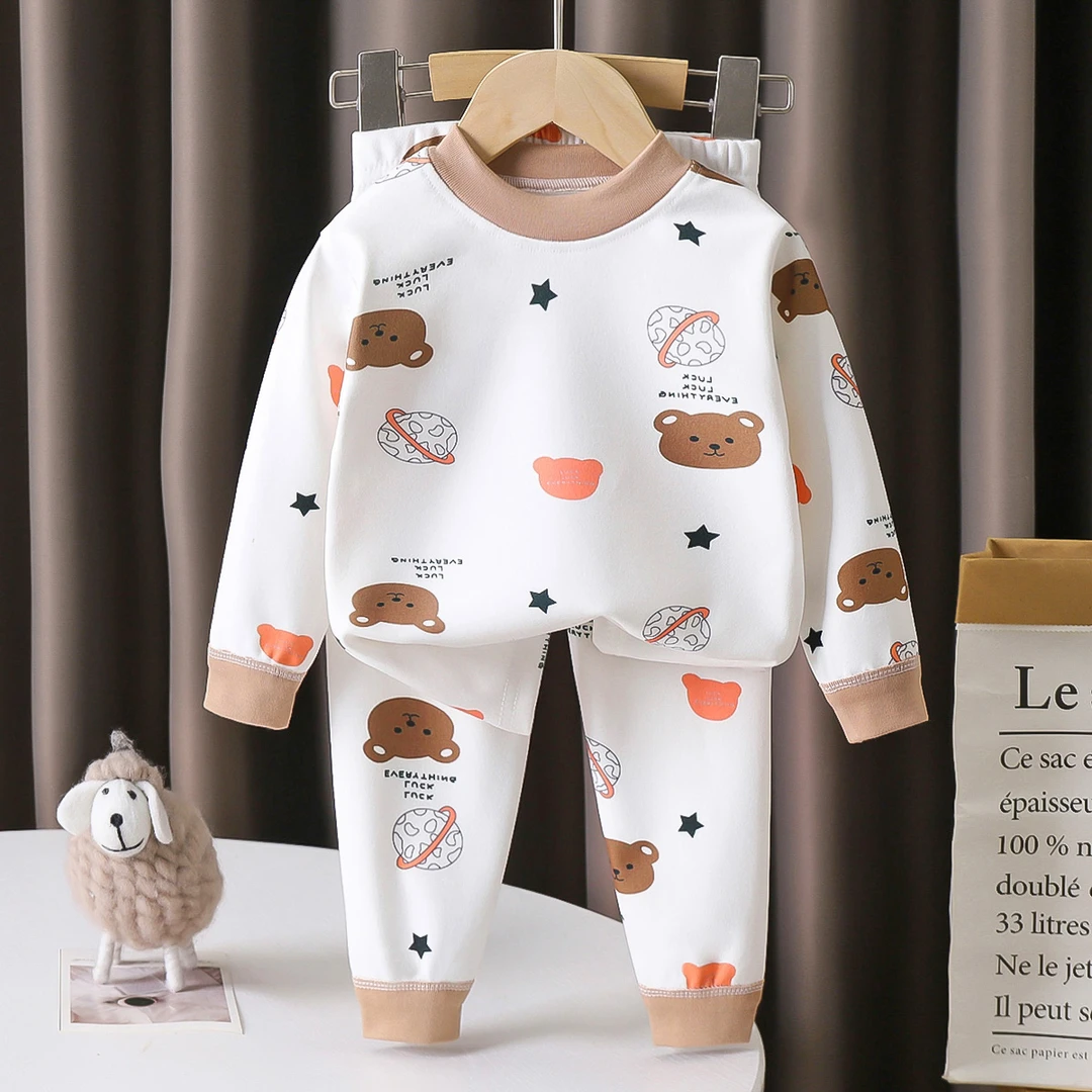 儿童秋衣秋裤套装春秋男女童德绒套装中小童打底两件套宝宝家居服