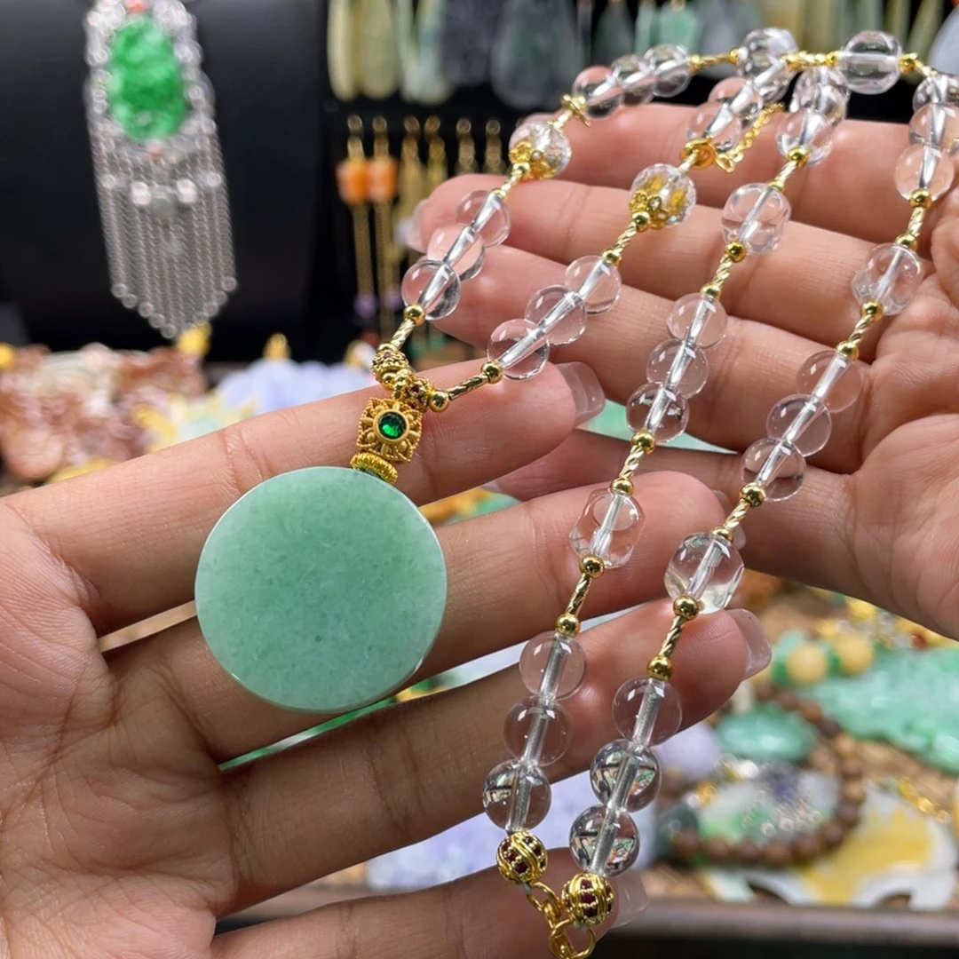 翡翠未镶嵌颈饰代编织