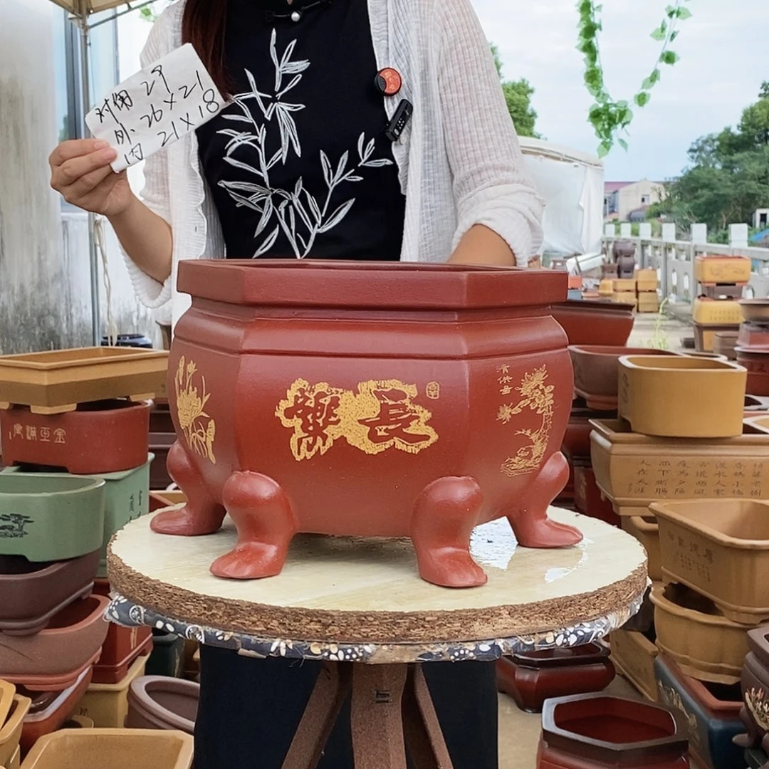 紫砂花盆紫砂花盆