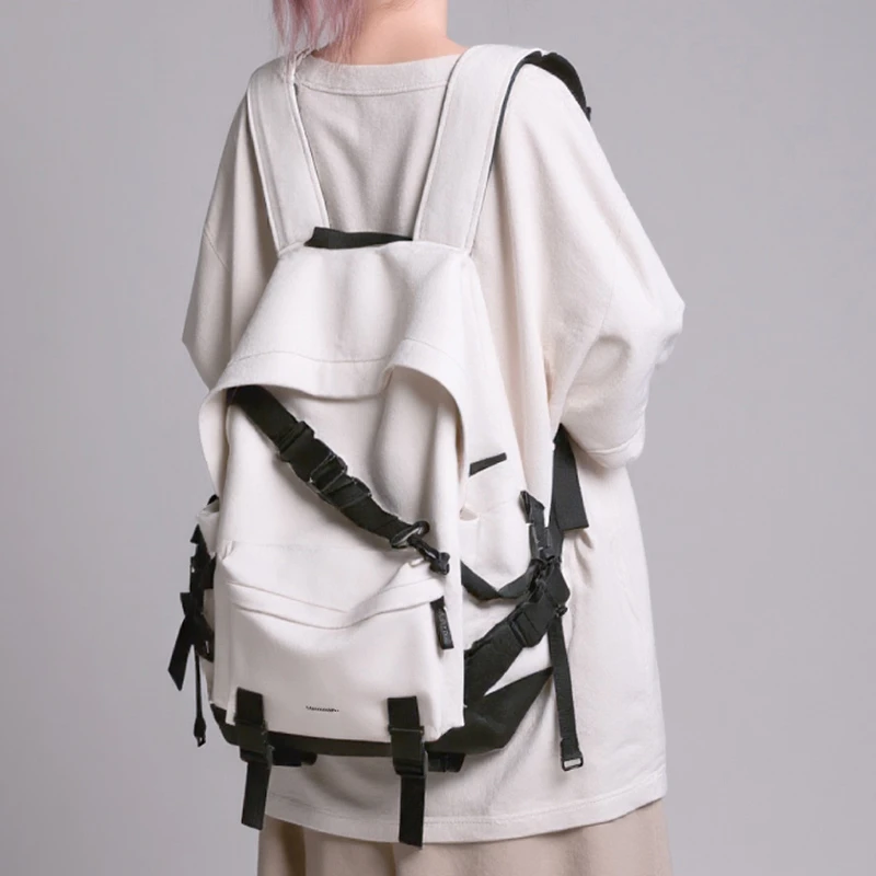 友奈加+原创大容量ins潮酷男通勤旅行背包电脑包学生双肩包包女