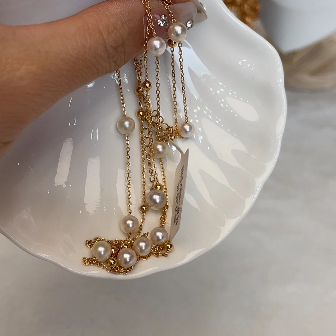 海水珍珠项链银S925镶嵌