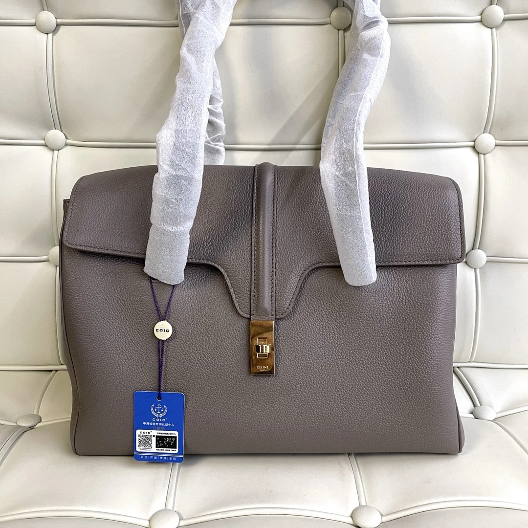 未使用 Celine/思琳 120252 celine 瑟琳soft大象灰手提包