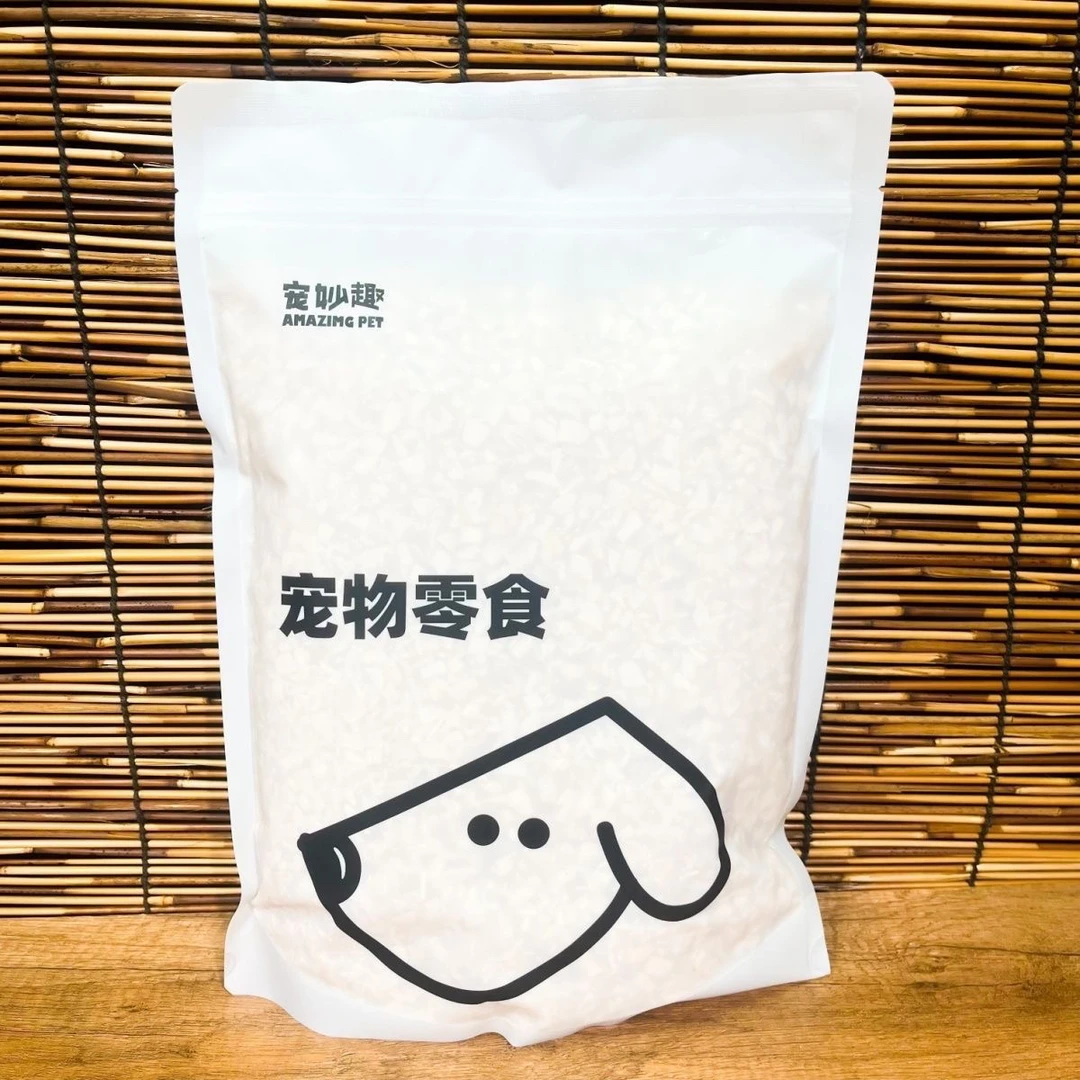 宠妙趣宠物冻干鸡肉碎零食猫犬通用500g一袋大容量宠妙趣鸡肉冻干