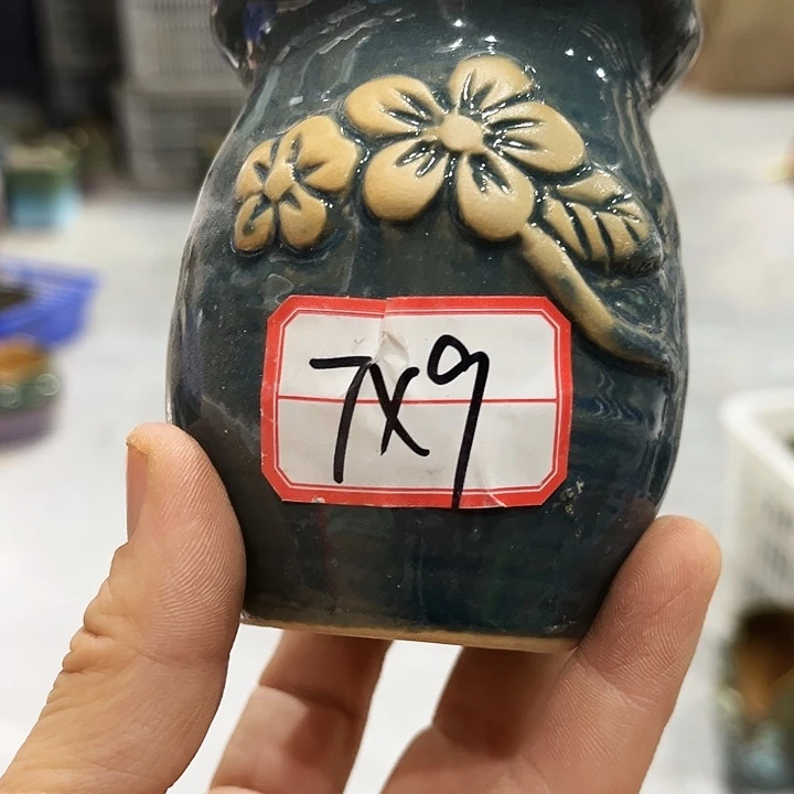 瓷片花盆多肉植物艺术品