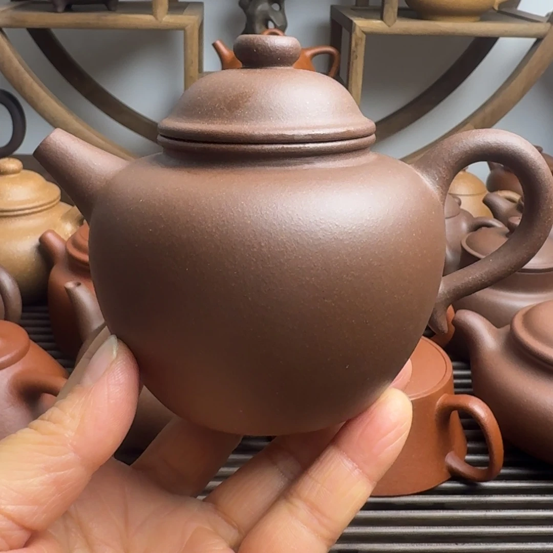 紫砂茶壶240cc大彬圈钮嫩底槽清