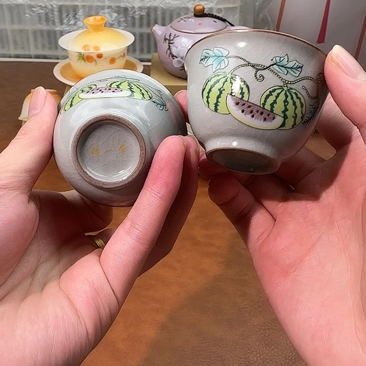 颜瓷闪购商品代替链接西瓜杯两只