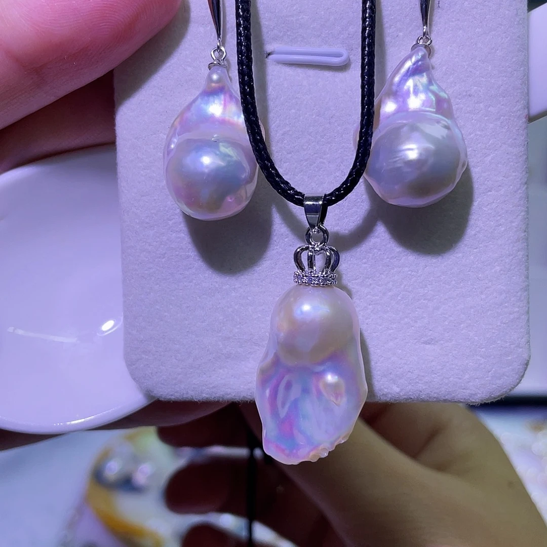 原***片合金淡水珍珠巴洛克珍珠首饰